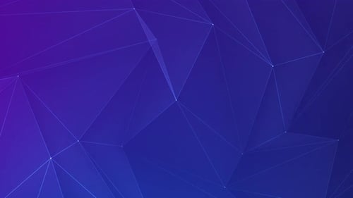 Tecnologia poligonal abstrata: laço, fundo azul escuro com pontos e linhas de conexão