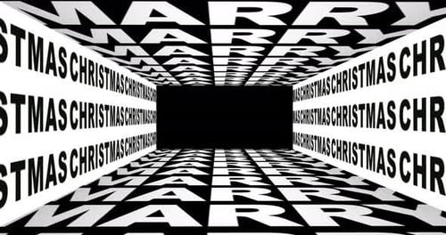 Marry Christmas Tunnel Motion Design Marry Christmas Resolution Kinetic Typography Loop Holiday