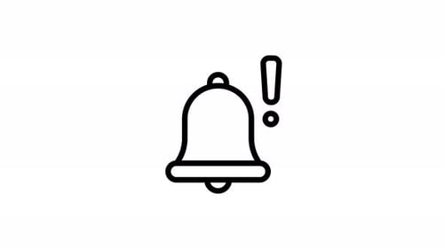 Animated Flat Design Notification Bell Icon