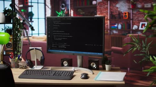Programming Language Code Editor Software UI on Computer Display