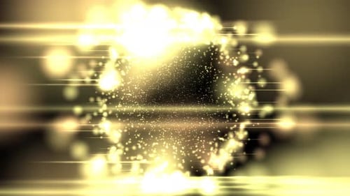 Fondo de movimiento de matriz circular brillante dorado de 4k