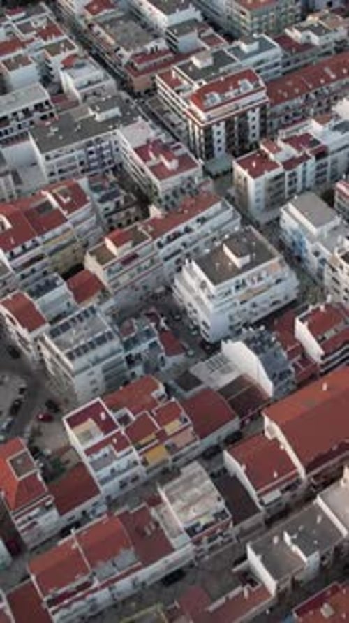 Vertical Video view of the city Buildings