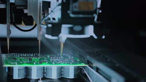 Electronic Components Printed Circuit Board Moves with SMD PCB Welding Solder Machine Production