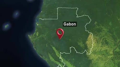 Gabon Country Zoom from Space to Earth
