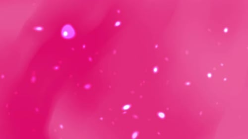 Fluid Pink Background with Sparkling Glowing Particles
