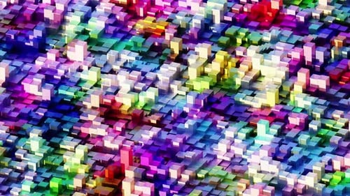 3D Cube Columns Loop 03 HD