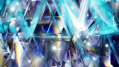 Abstract Geometric Prism Light Background Animation