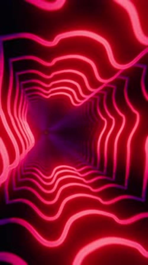Bunte Animationsschleife mit leuchtenden Lichthintergrund 3D