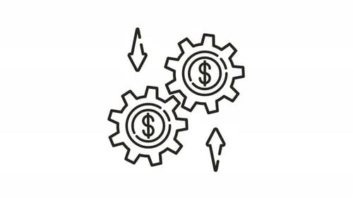 Business Process Management Gears Animated Icon