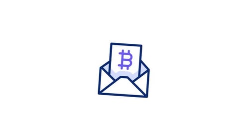 Minimalist Envelope Icon Revealing Cryptocurrency Document
