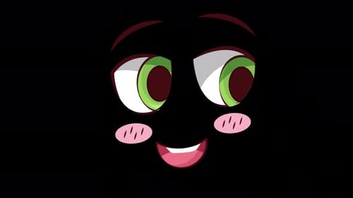 Happy Eyes Looking Left And Right 4K On Alpha Channel