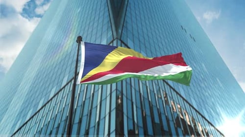 Seychelles National Flag Waving in Realistic 3D Animation