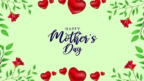 Happy Mother's day animated motion graphics V8