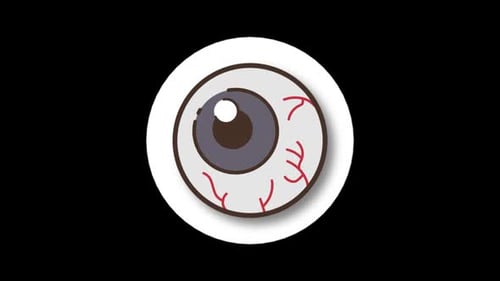 Rotating Eyeball Flat Design Animation