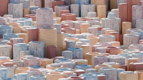 3d Animated Background of Hexagons in a Loop Satisfying Video