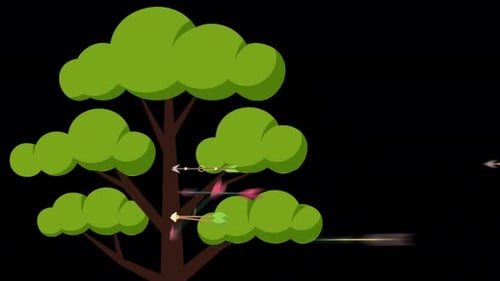 Arrow Hit A Tree Alpha Channel 4K