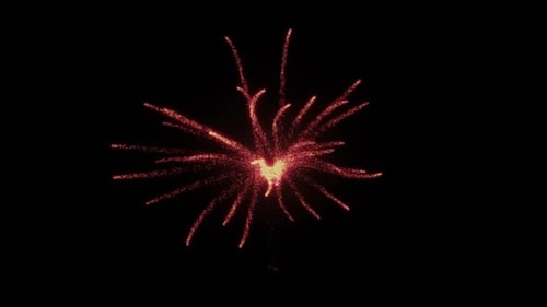 Sparkling Red Particle Burst Celebration Effect