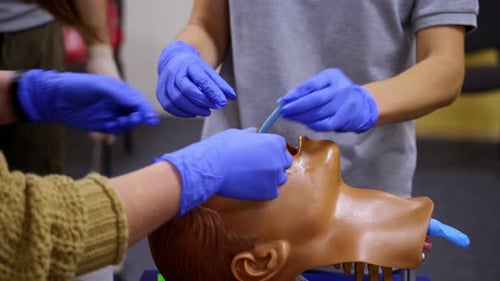 Training course in medical center.