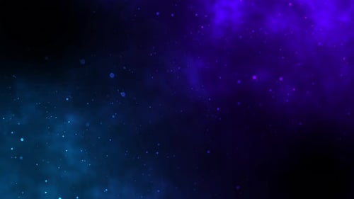 Schleifenförmige Strömungsanimation mit blauem glänzendem Space Fire-Partikelpulver