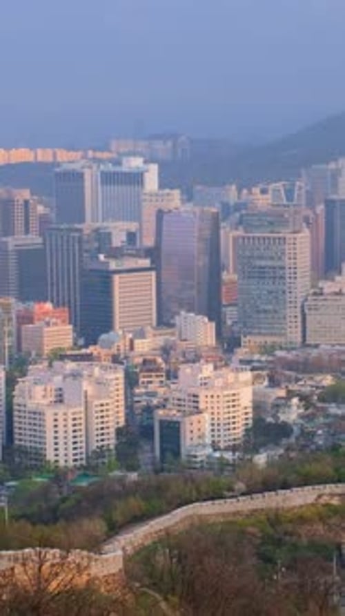 Seoul Skyline on Sunset South Korea
