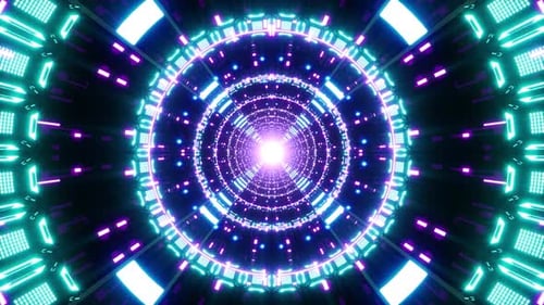 Leuchtende Technologie Mustertunnel Festliche Vj Loop