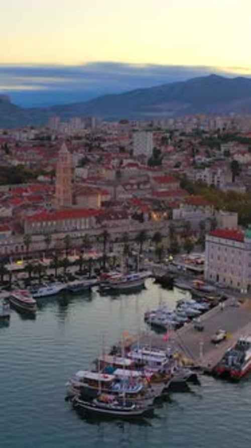 Vertical View Of Croatia Cityscape, Europe