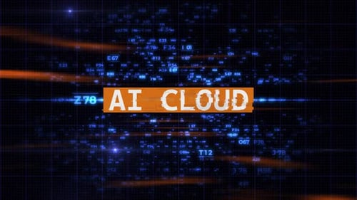 Futuristic Digital Data Stream Text Reveal