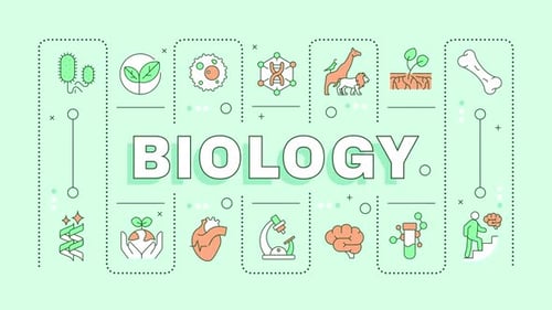 Animated Flat Design Biology Icons Explainer