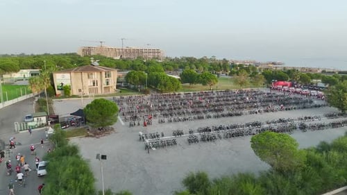 Aerial View The Iron Challenge A Triathlon of Strength in