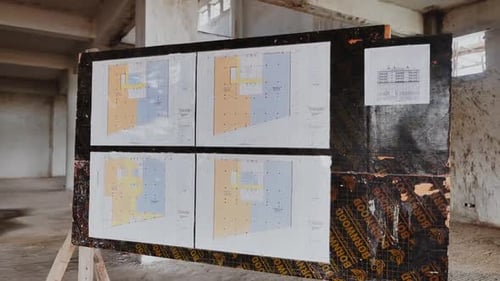 Architectural Plan Of Building Under Rennovation