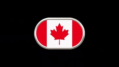 Canada 3D Flag Rotating Loop