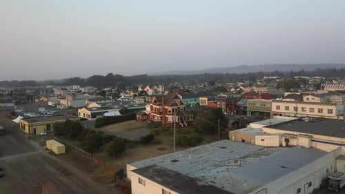 Aerial view of Fort Bragg buildings., United States.