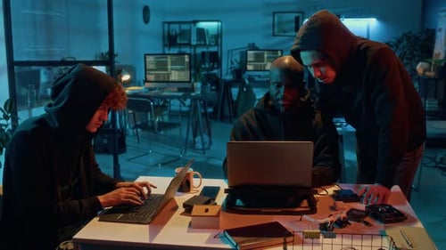 Three Diverse Cyberthreat Actors Attacking IT Resources of Company in Office