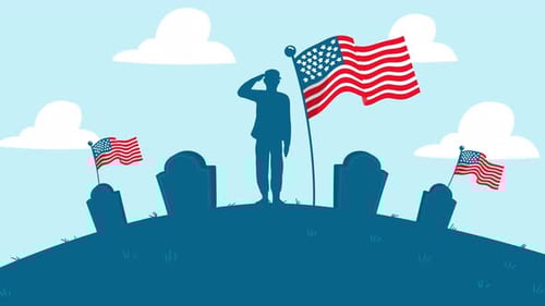 USA Memorial Day America Animation