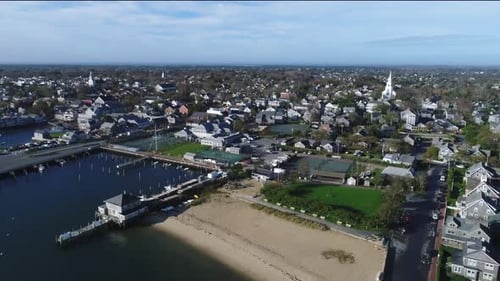 Aerial view of Nantucket, Massachusetts, United States.