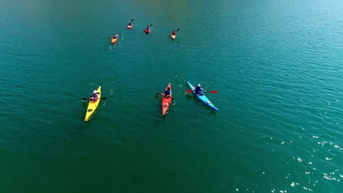 Overhead Recreational Kayaking on the Sea