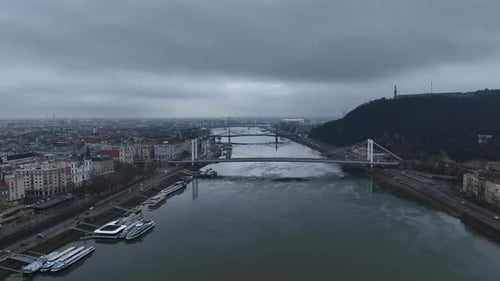 Vista aérea de la ciudad de Budapest, Hungría