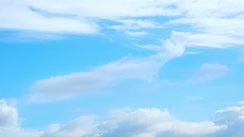 4K UHD : Beautiful blue sky with clouds background