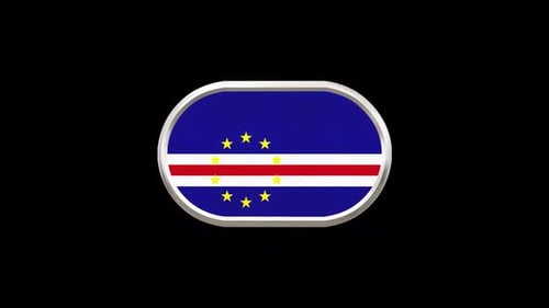 Cape Verde 3D Flag Rotating Loop