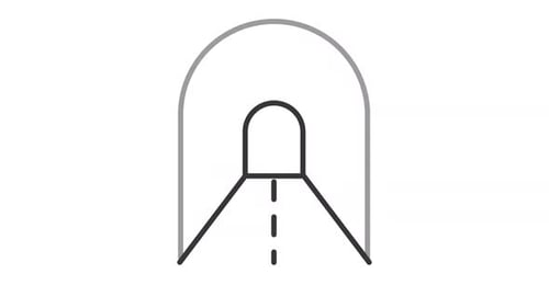 Animated tunnel line icon