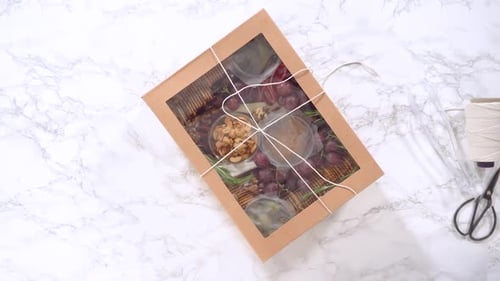 Elegant Charcuterie Board Presentation with Grape Accents