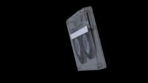 Vintage Audio Cassette Tape Spinning Animation