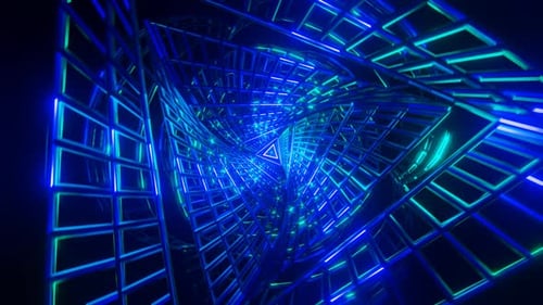 Fascinante VJ Loop con un cautivador fondo de disco de neón