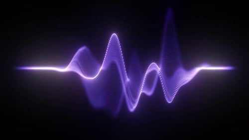 Seamlessly Looping Glowing Particle Wave Audio Visualizer