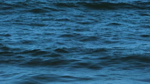 Dark Blue Ocean Waves Seascape Background