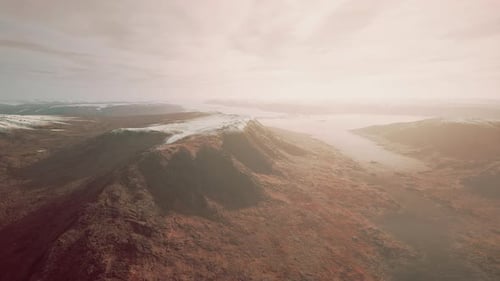Aerial View of the Terrain in Mountain Range Nature Reserve