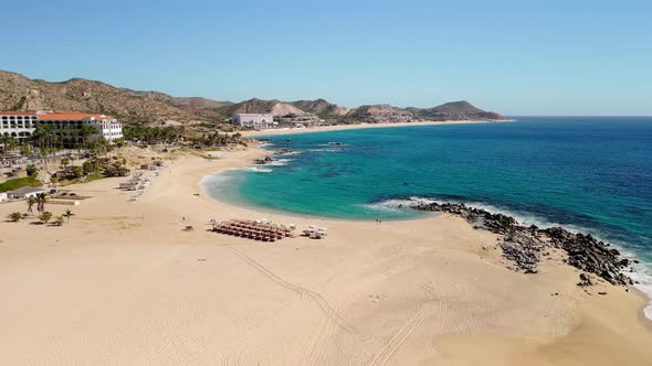 Cabo San Lucas Mexico near San José del Cabo drone view flying around a ...