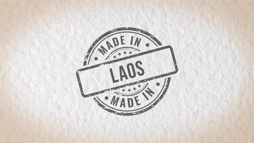 Made In Laos Stamp