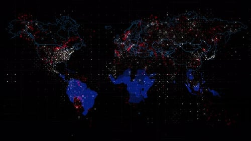 World Map Loop Alpha 4k
