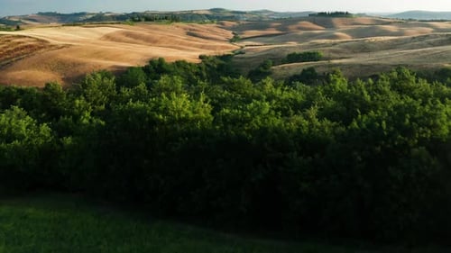 Fields of Tuscany, Forward tilt shot revealing Countryside